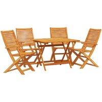 Berkfield Home 5 Piece Garden Dining Set - Solid Wood Acacia