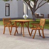 Berkfield Home Garden Table 85x85x75 cm Solid Wood Acacia in Brown | Size: 85 x 85 x 75 cm
