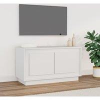 Berkfield Home TV Cabinet White 80x35x45 cm Engineered Wood | Size: 80 x 35 x 45 cm