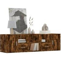 Berkfield Home Corner Cabinet Smoked Oak 160x40x45 cm Engineered Wood in Brown | Size: 160 x 40 x 45 cm