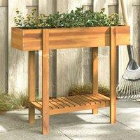 Berkfield Home Garden Raised Bed 90x30x75 cm Solid Wood Acacia in Brown | Size: 90 x 30 x 75 cm