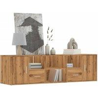 Berkfield Home Corner Cabinet Artisian Oak 160x40x45 cm Engineered Wood in Brown | Size: 160 x 40 x 45 cm