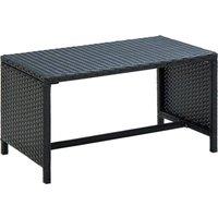 Berkfield Home Coffee Table Black 70x40x38 cm Poly Rattan | Size: 70 x 40 x 38 cm