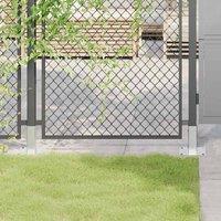 Berkfield Home Post Bases Square 12 pcs Silver 51x51 mm Galvanised Steel