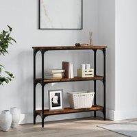 Berkfield Home Console Table Smoked Oak 75x22.5x75 cm Engineered Wood in Brown