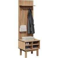 Berkfield Home Hall Unit OTTA 50x40x160 cm Solid Wood Pine in Brown | Size: 50 x 40 x 160 cm
