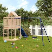 Berkfield Home Outdoor Playset Solid Wood Pine in Brown