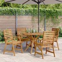 Berkfield Home 5 Piece Garden Dining Set Solid Wood Acacia in Brown
