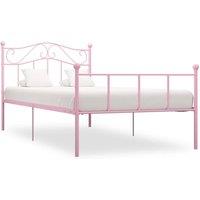 Berkfield Home Bed Frame Pink Metal 100x200 cm