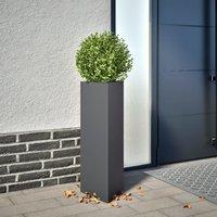 Berkfield Home Garden Planters 2 pcs Anthracite Triangular 30x26x75 cm Steel in Black | Size: 30 x 26 x 75 cm