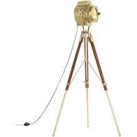 Berkfield Home Tripod Floor Lamp Solid Mango Wood 193 cm in Brown