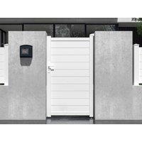 Vente-unique Solid Aluminium Pedestrian Gate - W103 X H180 Cm - White - NAZARIO
