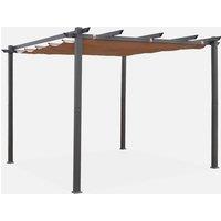 sweeek Replacement 3x3m Pergola Canopy Roof in Medium Beige