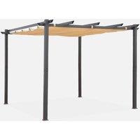 sweeek Replacement 3x3m Pergola Canopy Roof in Beige