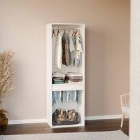 sweeek Modular Open Wardrobe Rail Unit in White