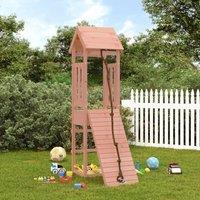 Berkfield Home Playhouse with Climbing Wall Solid Wood Douglas in Brown
