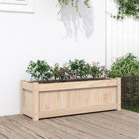 Berkfield Home Garden Planter 90x31x31 cm Solid Wood Pine in Brown | Size: 90 x 31 x 31 cm