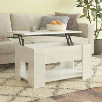 Berkfield Home Coffee Table High Gloss White 79x49x41 cm Engineered Wood | Size: 79 x 49 x 41 cm