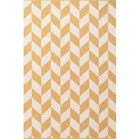 Ted Baker Terrick Reversible Indoor Outdoor Rug Chevron Design in Yellow | Size: 80 cm x 200 cm