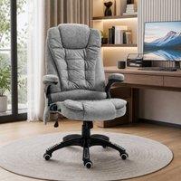 STILVORA Massage Recliner Office Chair with Heating in Grey