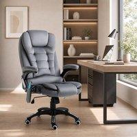 STILVORA Massage Recliner Chair with Heating & 6 Massage Points Grey
