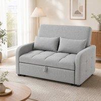 STILVORA Sofa Bed with Adjustable Backrest & Cushions in Grey