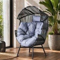 STILVORA Egg Chair with Padded Seat in Grey