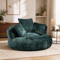 STILVORA Bean Bag Chair with Three Cushions in Green