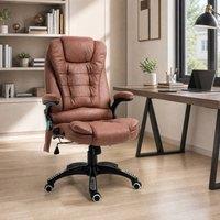 STILVORA Massage Recliner Chair with Heating & 6 Massage Points in Brown