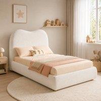 STILVORA 3ft Single Upholstered Bed with Storage Beige