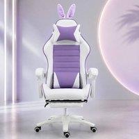 STILVORA Gaming Chair with Footrest in Purple