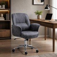 STILVORA Swivel Office Chair with High Back, Charcoal Grey in Dark Grey