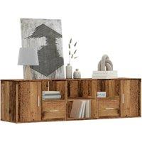 Berkfield Home Corner Cabinet Old Wood 160x40x45 cm Engineered Wood in Brown | Size: 160 x 40 x 45 cm
