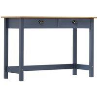 Berkfield Home Console Table Hill with 2 Drawers Grey 110x45x74 cm Solid Pine Wood | Size: 110 x 45 x 74 cm