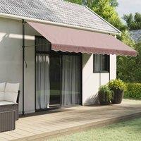 Berkfield Home Replacement Fabric for Awning Valance Brown Stripe 4 m