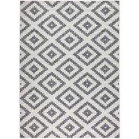 THE RUGS Malta Reversible Indoor Outdoor Rug Flatweave Polypropylene in Grey | Size: 120 cm x 170 cm
