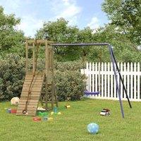Berkfield Home Outdoor Playset Impregnated Wood Pine in Brown