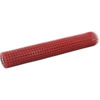 Berkfield Home Chicken Wire Fence Steel with PVC Coating 25x1 m Red