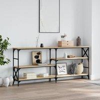 Berkfield Home Console Table Sonoma Oak 180x29x76.5 cm Engineered Wood in Brown