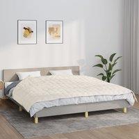 Berkfield Home Weighted Blanket Light Cream 155x220 cm 11 kg Fabric
