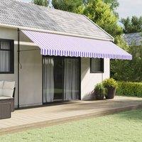 Berkfield Home Replacement Fabric for Awning Valance Blue & White Stripe 5 m