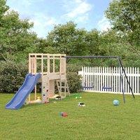 Berkfield Home Outdoor Playset Solid Wood Pine in Brown