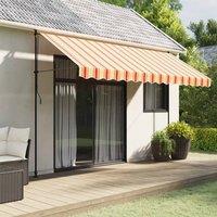 Berkfield Home Replacement Fabric for Awning Valance Yellow & Orange Stripe 4 m