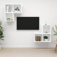 Berkfield Home 4 Piece TV Cabinet Set White Engineered Wood