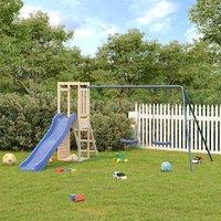 Berkfield Home Outdoor Playset Solid Wood Pine in Brown