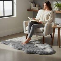 Infinity Leather Soft Real Sheepskin Natural Wool Single Rug - Single in Grey | Size: 90 cm x 60 cm