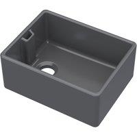Balterley Fireclay Kitchen 1 Bowl Belfast Sink 595 x 455 x 254mm Dark Grey