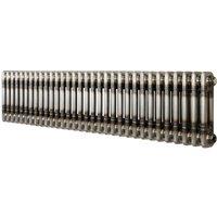 Monstershop Traditional 2 Column Radiator - 300 x 1460mm - Raw Metal in Silver