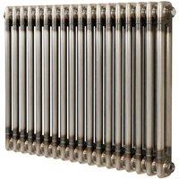 Monstershop Traditional 2 Column Radiator - 600 x 830mm - Raw Metal in Silver