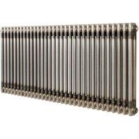Monstershop Traditional 2 Column Radiator - 600 x 1460mm - Raw Metal in Silver
